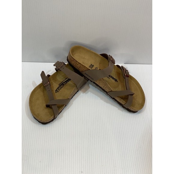 Birkenstock Mayari Birko Flor Regular width, Mocca Sandals Size 7 - Picture 2 of 9